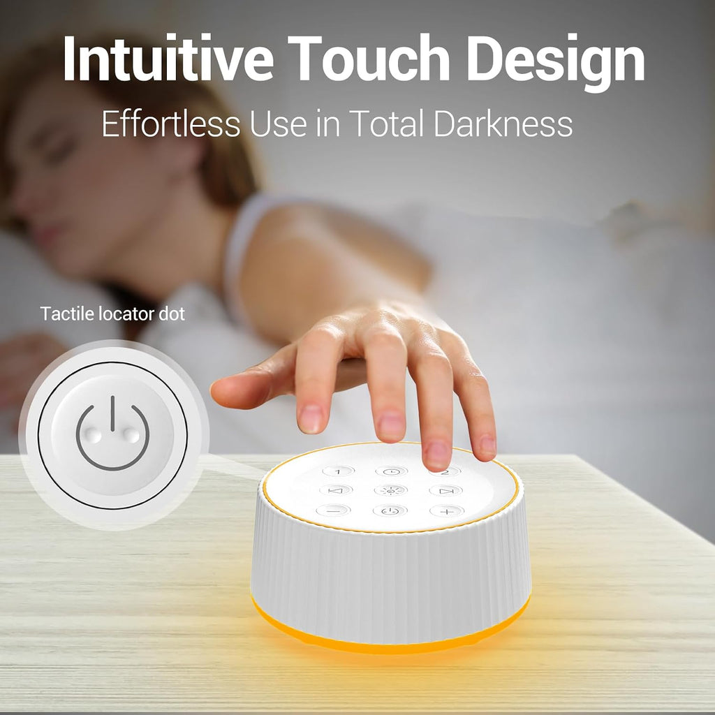 BGOVERSSWhiteNoiseMachine White Noise Machine, 26 Hi-Fi Soothing Sounds & 10 Colors Night Light Sound Machine for Sleeping Adults, Baby & K…
