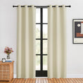 NICETOWN Blackout Beige Curtains 80 inch Long for Bedroom, Set of 2, W34 x L80, Thermal Insulated Solid Grommet Vertical Drapes Room…