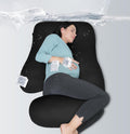 Moonpark MOON PARK Pregnancy Pillows for Sleeping - U Shaped Full Body Maternity Pillow with Removable Cover - Support for Back, Legs, Bell…