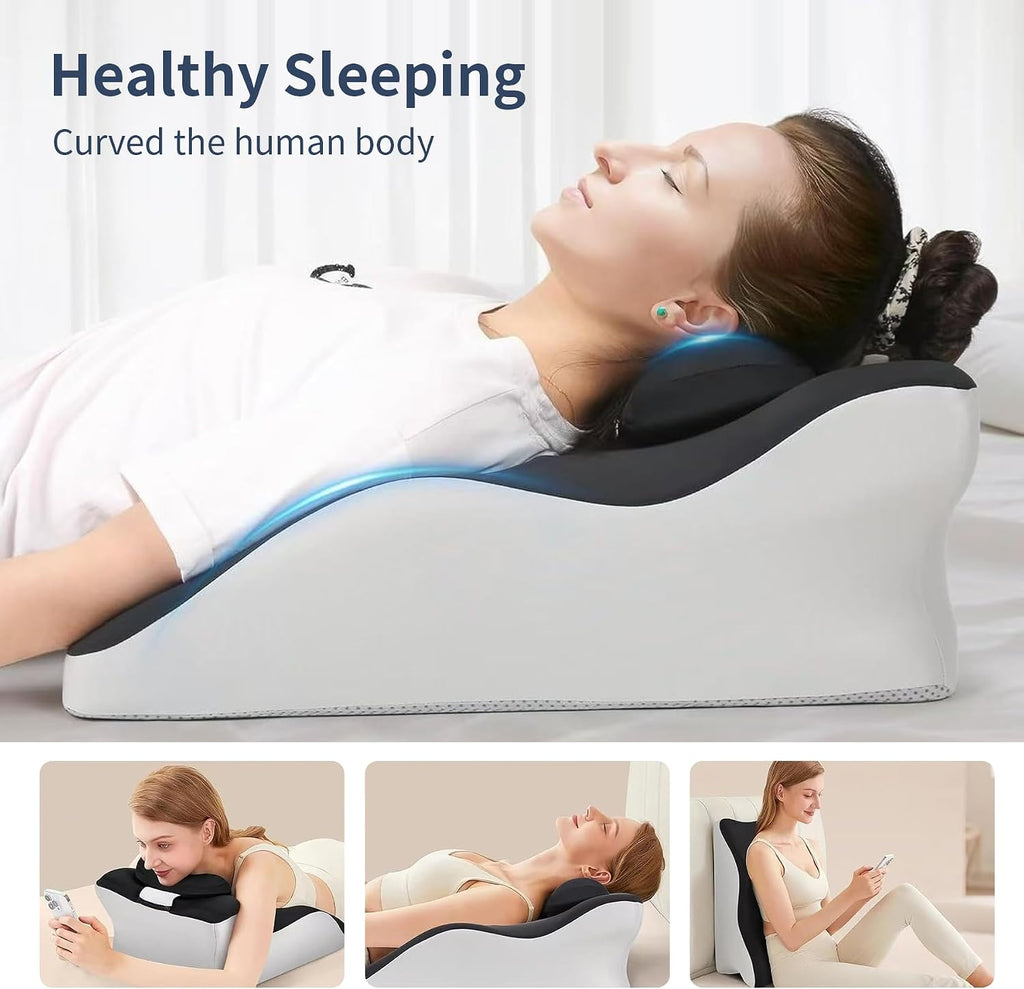 YouBath Reading Prone, Ergonomic Back Support Pillow for Bed Sitting Up Prone Pillow Face Down Sleep, Resting, Relaxing Back, with Washable…