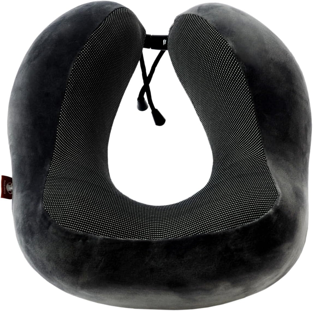 Makimoo Memory Foam Travel Pillow, Neck Pillow with 360-Degree Head Support, Comfortable and Lightweight, Ideal for Sleeping on Airplane, C…
