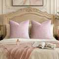 GIGIZAZAFocusingonhomedecoration GIGIZAZA Decor Throw Couch Pillow Covers, Set o 2 Sweet Lilac Sofa Cushion Pillow Covers, Velvet Pillow Case…