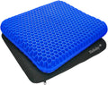 Egg Gel Seat Cushion, Breathable Gel Cushion Chair Pads with Non-Slip Cover for Home Office Car Wheelchair, Honeycomb Design Egg Seat…