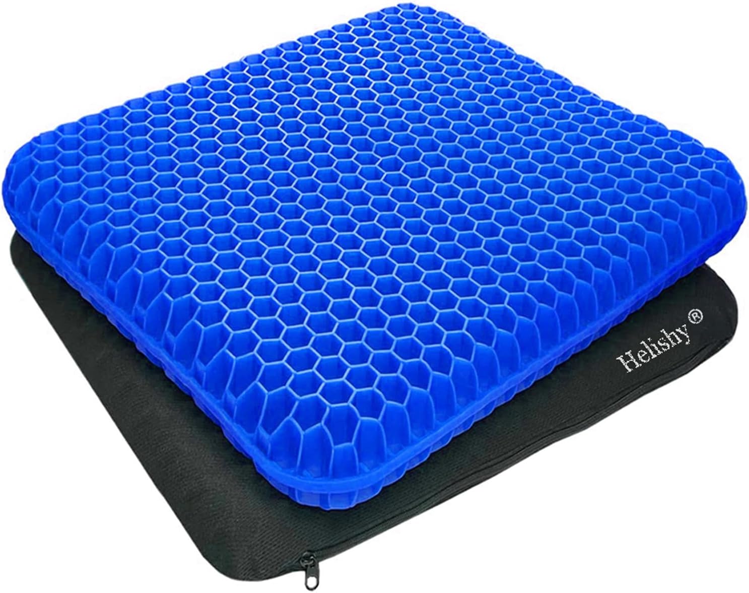 Egg Gel Seat Cushion, Breathable Gel Cushion Chair Pads with Non-Slip Cover for Home Office Car Wheelchair, Honeycomb Design Egg Seat…