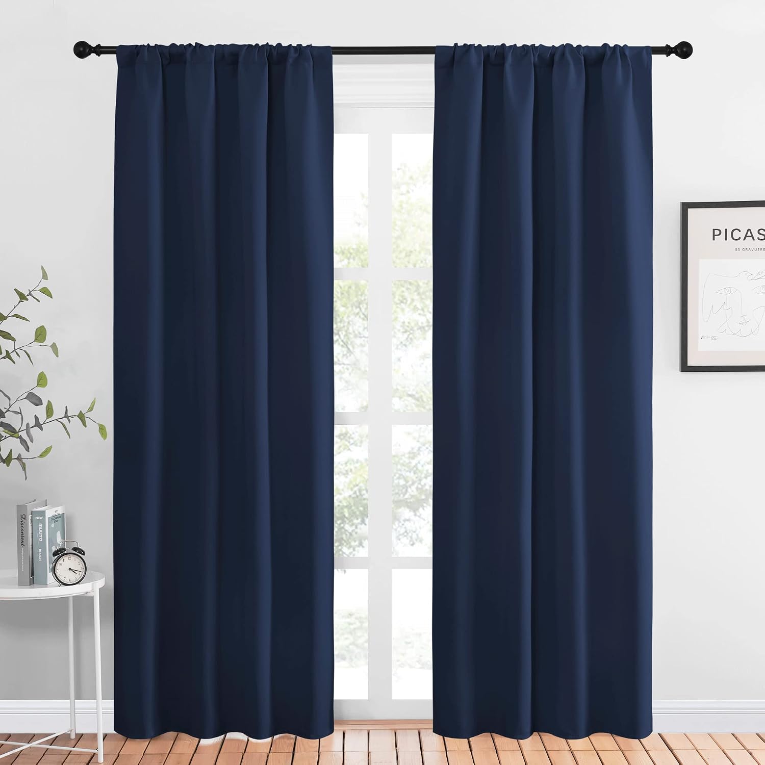 NICETOWN Thermal Curtains Blackout Draperies - Window Treatment Energy Saving Solid Blackout Rod Pocket Curtains/Drapes for Living Room…