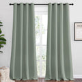 Nicetown Greyish Green Blackout Curtains 120" Long for Office, Dining Room, Guest Room, 55" Wide, 2 Pieces, Sound Reducing Heat and Cold Bl…