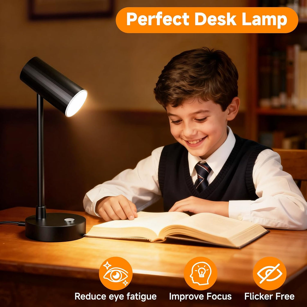 ShineTech LED Desk Lamp for Home Office, Dimmable Table Lamp with 3 Color Modes & Adjustable Brightness, USB-C Port, Touch Control…