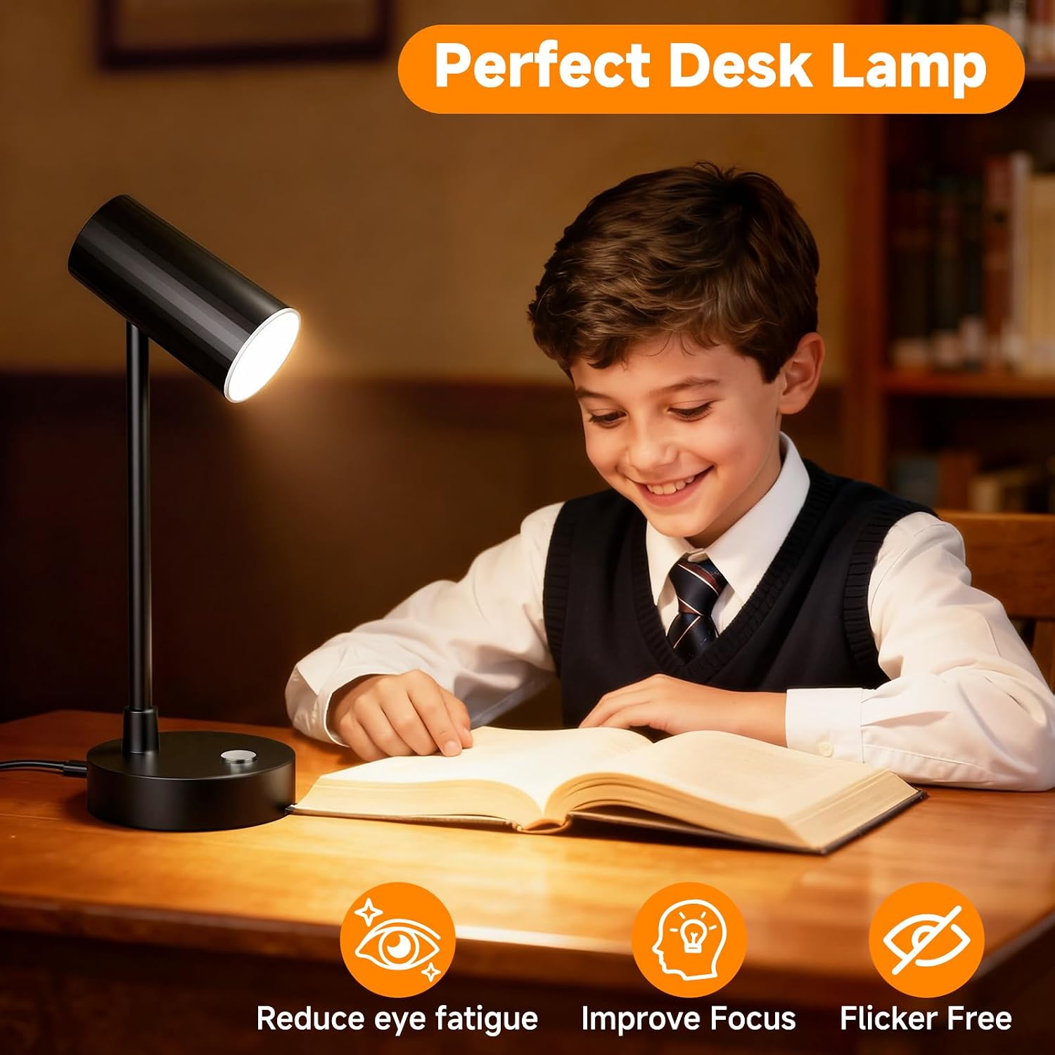 ShineTech LED Desk Lamp for Home Office, Dimmable Table Lamp with 3 Color Modes & Adjustable Brightness, USB-C Port, Touch Control…
