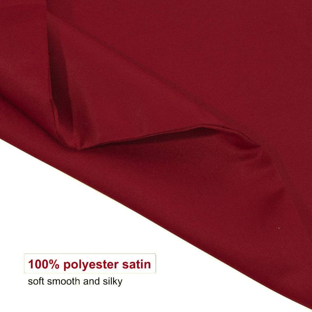 uxcell Standard Satin Pillowcase with Zipper, Super Soft and Luxury, Silky Pillow Cases Covers Set of 2, 21"x27", Red