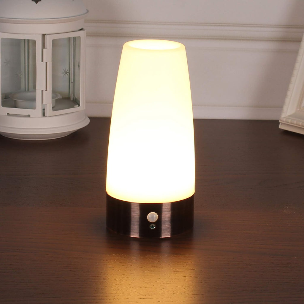 WRalwaysLX Retro LED Night Light for Home, Small Lamp with Wireless PIR LED Motion Sensor Indoor/Outdoor, Battery Operated Lamp for…
