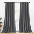 NICETOWN Grey Blackout Curtain Panels for Bedroom, Thermal Insulated Grommet Top Blackout Draperies and Drapes for Basement (2 Panels…