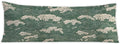 Japanese Waves 20x54 Body Pillow Cover, Japandi Home Decor, Traditional Oriental Forest Green Sea Waves Decorative Long Body Pillow Cases…