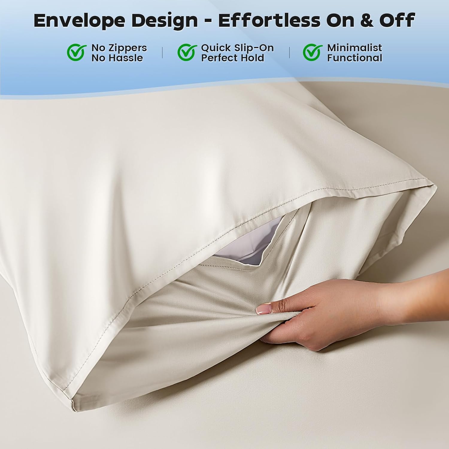 DLEECP Silver Infused Pillowcases – Cooling Pillow Cases with Silk, Softness Breathable Temperature-Regulating Pillow Cover, Odor Co…