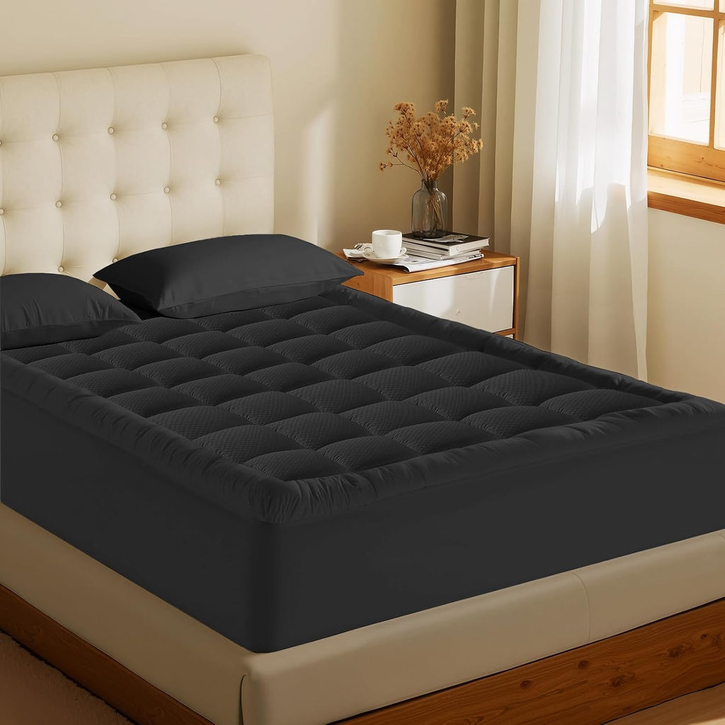 Matbeby King Size Mattress Pad - Cooling Breathable Mattress Topper, Quilted Fitted Mattress Protector, Pillow Top Mattress Cover with 8-21…