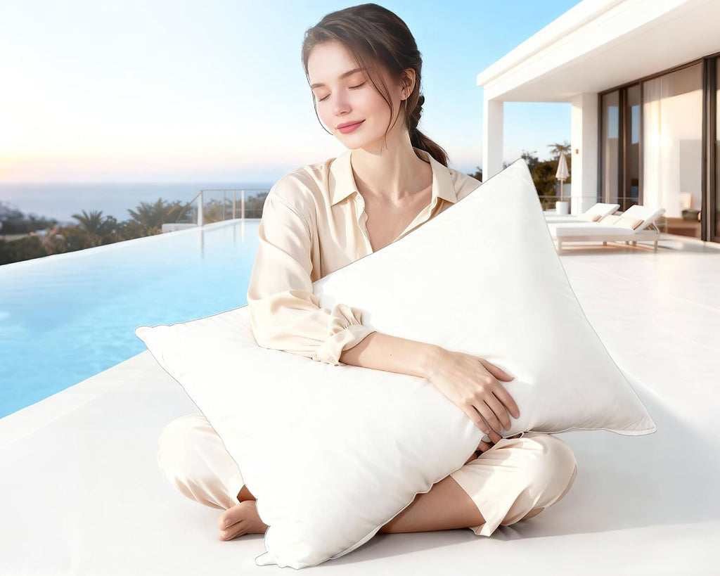 LORESNUG Luxury Canadian White Goose Down Pillows, Soft 1650+ Fill Power with 100% Cotton Shell Down Pillow, 80% Goose Down and 20%…