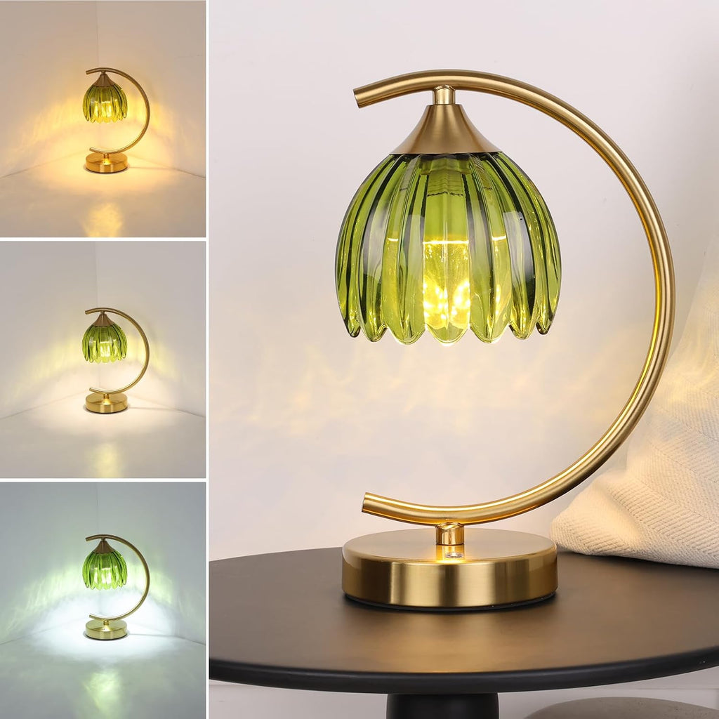 Shenmoyl Tulip Table Lamp, 5200mAh Cordless Touch Control Table Lamp with 3 Color Temps & Stepless Dimming, Rechargeable Battery Table…