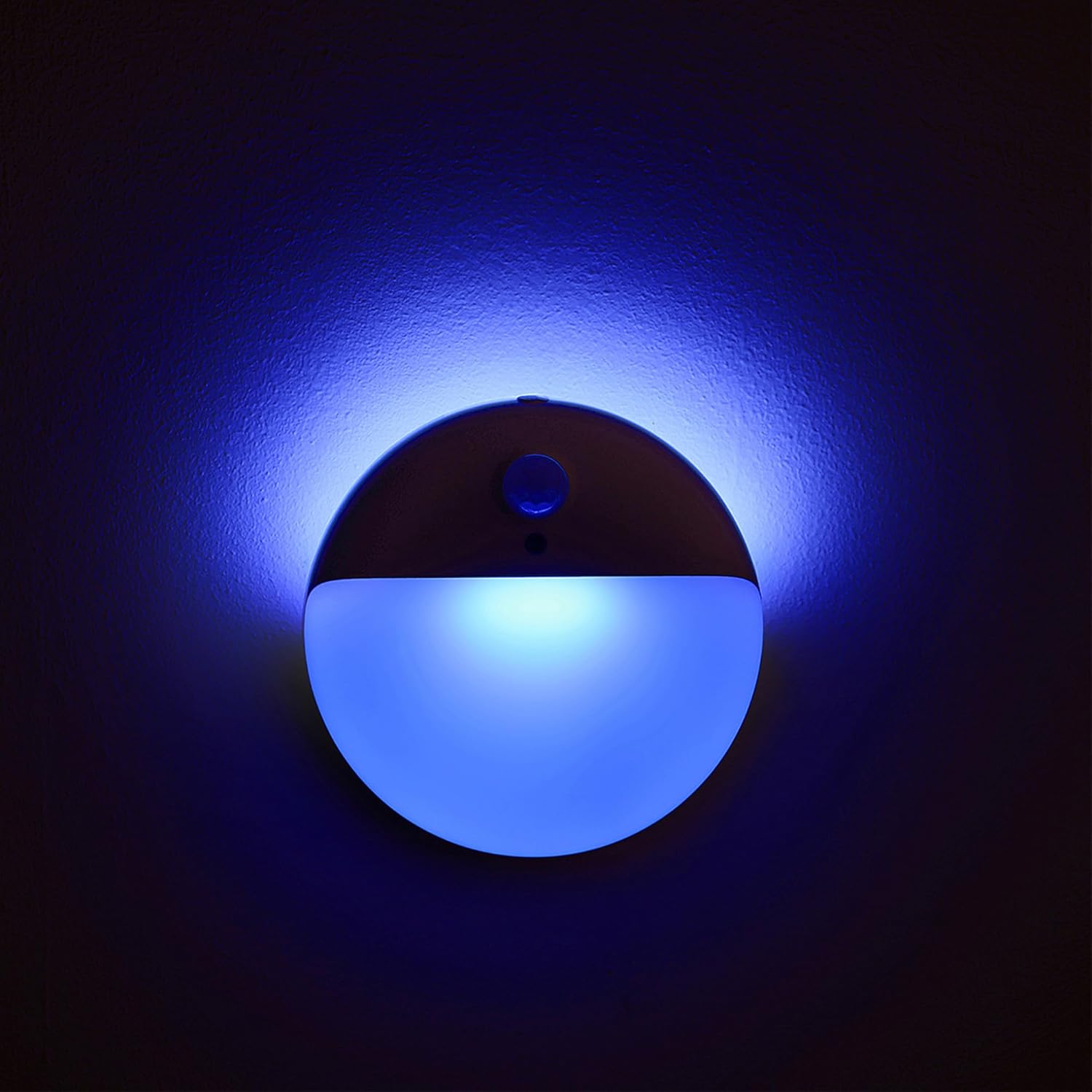 YUNLEX 2 Pack Blue Battery Night Light, Motion Activated Stick on Lights, 2.6" Small Travel Night Light, 3 Light Modes, Very Dim…