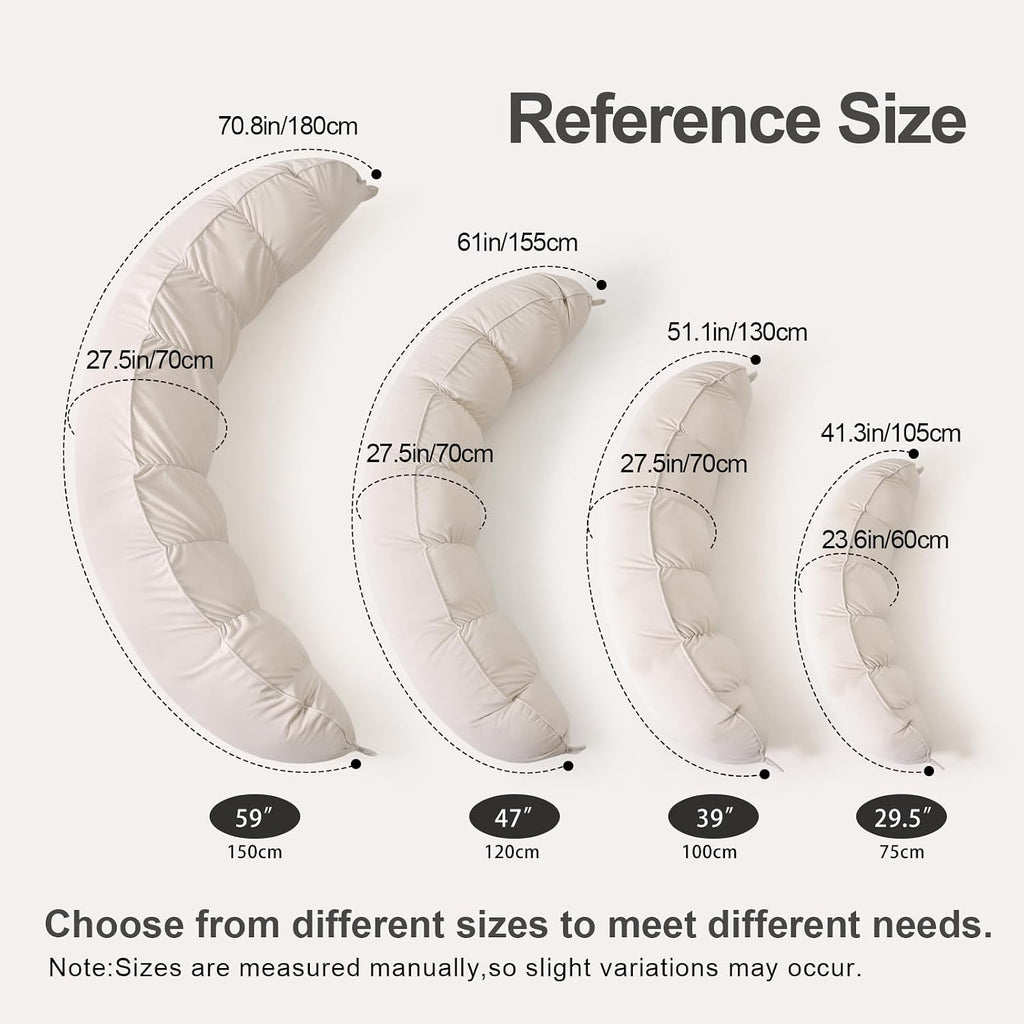 Peallow(Pat. Pend) – Long Round Body Pillow for Adults, Bolster Pillow for Sleeping, Soft and Supportive Pillow for Sleeping & Lumbar…
