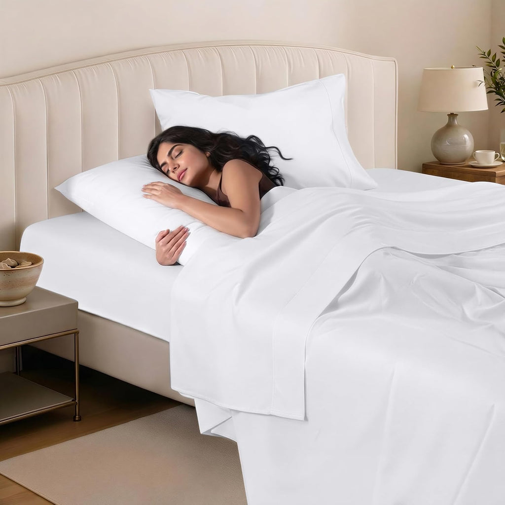Zoyer 100% Cotton Sheets – Twin XL Size Percale Bedding, Cooling & Breathable, Durable with a Crisp, Soft & Comfortable Feel, 16" Deep Pock…