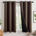 Miulee 100% Blackout Curtains for Bedroom 45 Inch Length, 2 Thick Layers Thermal Insulated Short Window Curtains with Black Liner, Noise Re…