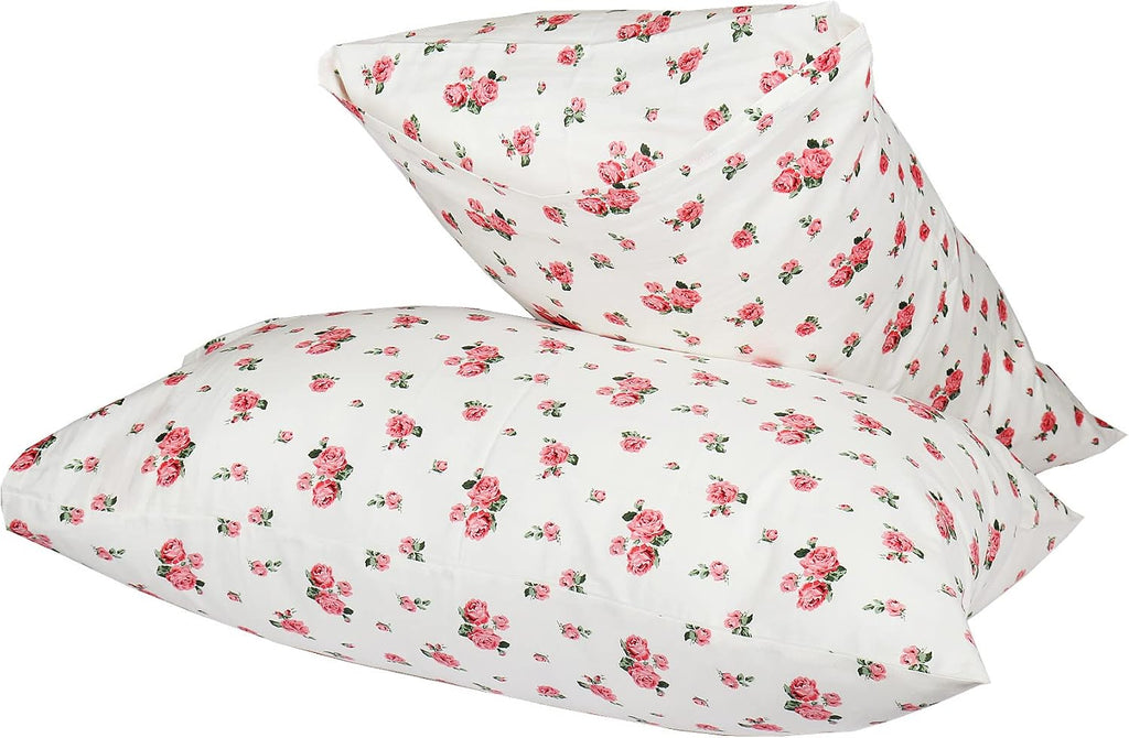 Wbycotbed Set of 2 Ultra Soft Pillowcases with Envelope Closure, 100% Cotton Floral Pillow Covers Queen Size 20 X 30 Inches 30 Inches Cotton