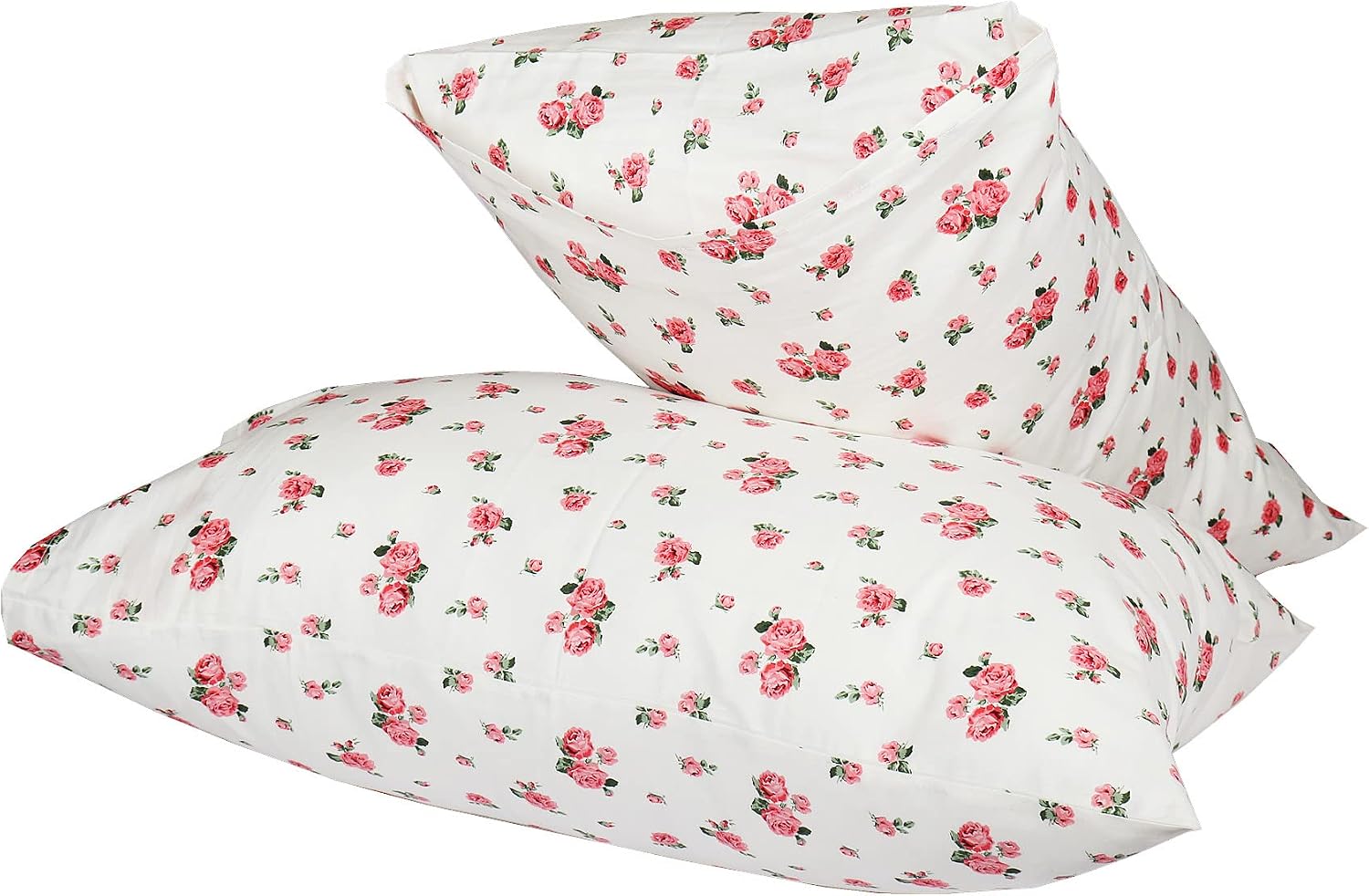 Wbycotbed Set of 2 Ultra Soft Pillowcases with Envelope Closure, 100% Cotton Floral Pillow Covers Queen Size 20 X 30 Inches 30 Inches Cotton