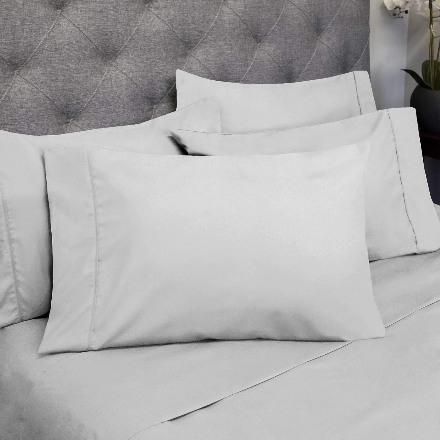 Full Size Bed Sheets - 6 Piece 1500 Supreme Collection Fine Brushed Microfiber Deep Pocket Full Sheet Set Bedding - 2 Extra Pillow Cases…