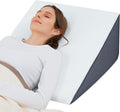 Bed Wedge Pillow for Sleeping, 10" 24" 24" Triangle Pillow Wedge, Cooling Memory Foam Top, Elevated Support Wedge Pillow - Removable…