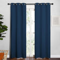 NICETOWN Window Curtain Panels, Thermal Insulated Solid Grommet Blackout Draperies/Drapes for Basement (Moroccan Blue, 1 Pair, 34 by…