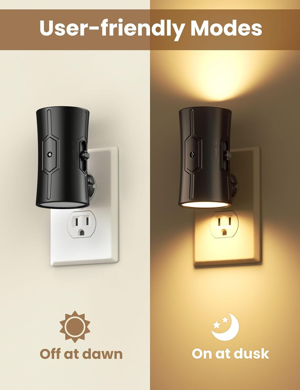 Sujeet LED Night Lights Plug into wall, Bright Night Light, Dusk to Dawn Sensor, Soft White 3000K, 0-100LM Adjustable Brightness, Dimmable…