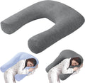 Hombys Cooling U Shaped Pillow for Neck, Contour Shoulder Pillow for Side Sleepers, Ergonomic Body Pillows for Adults, Hug Pillow with Wash…