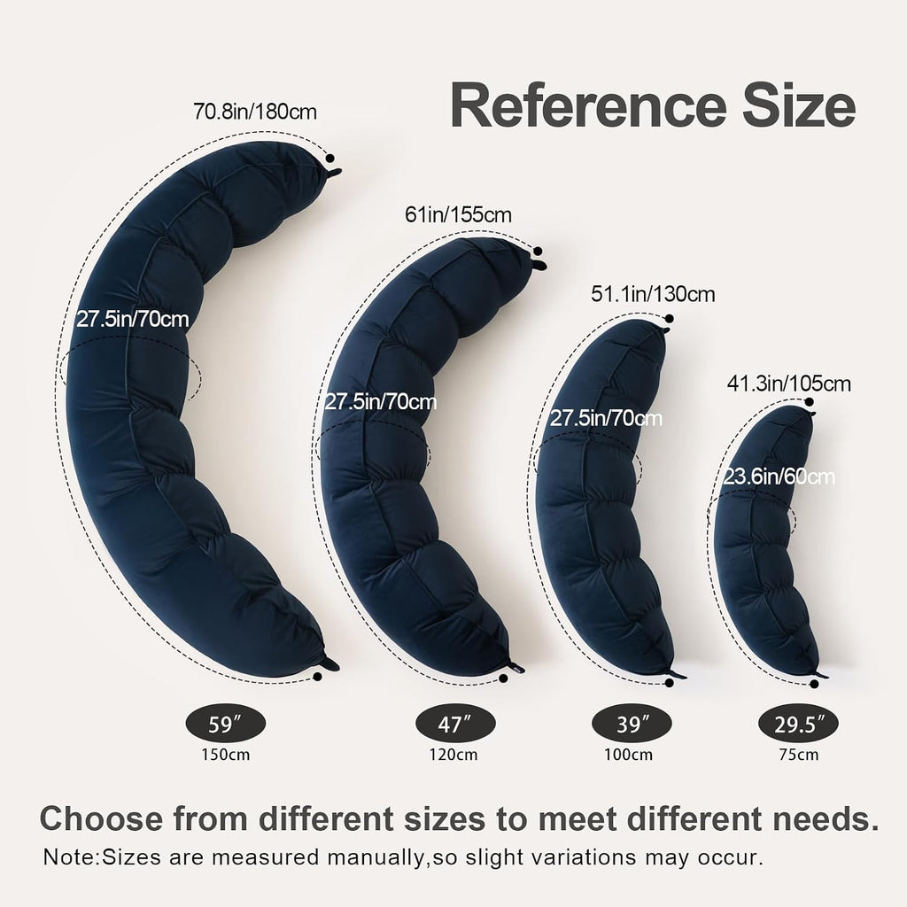 Peallow(Pat. Pend) – Long Round Body Pillow for Adults, Bolster Pillow for Sleeping, Soft and Supportive Pillow for Sleeping & Lumbar…