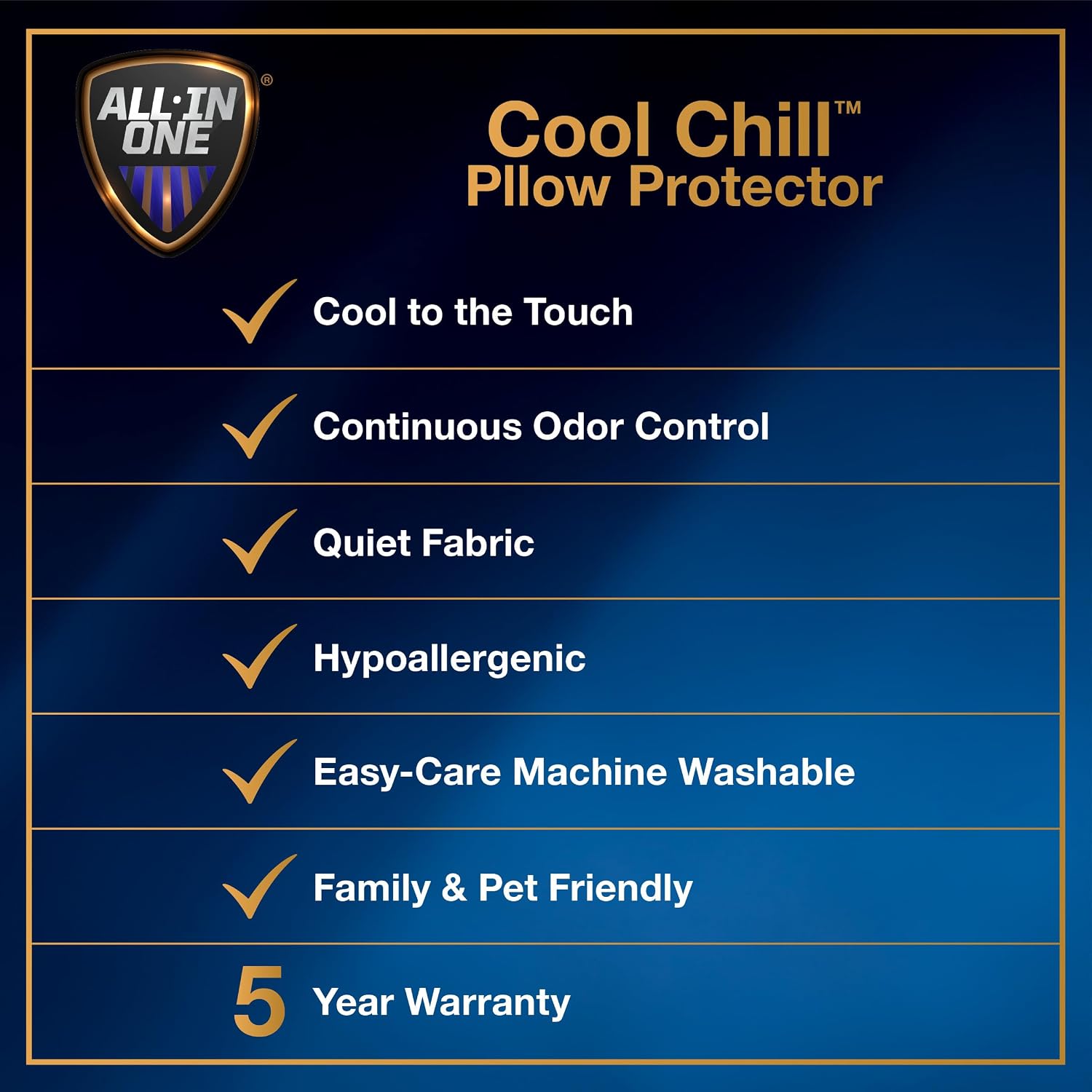 All-in-One Cool Chill Standard Size Pillow Protectors with Zipper, Set of 2 Soft Cooling Pillow Cases for Hot Sleepers, 20" x 28", White