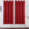 Lemomo Red Blackout Curtains/52 x 72 Inch/Set of 2 Panels Room Darkening Curtains for Bedroom 72 Inch Red
