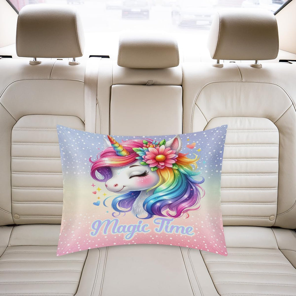 Unicorn Rainbow Animal Satin Silk Pillowcase for Hair and Skin Pillow Cases Standard Size Soft Silk Pillow Case with Envelope Closure…