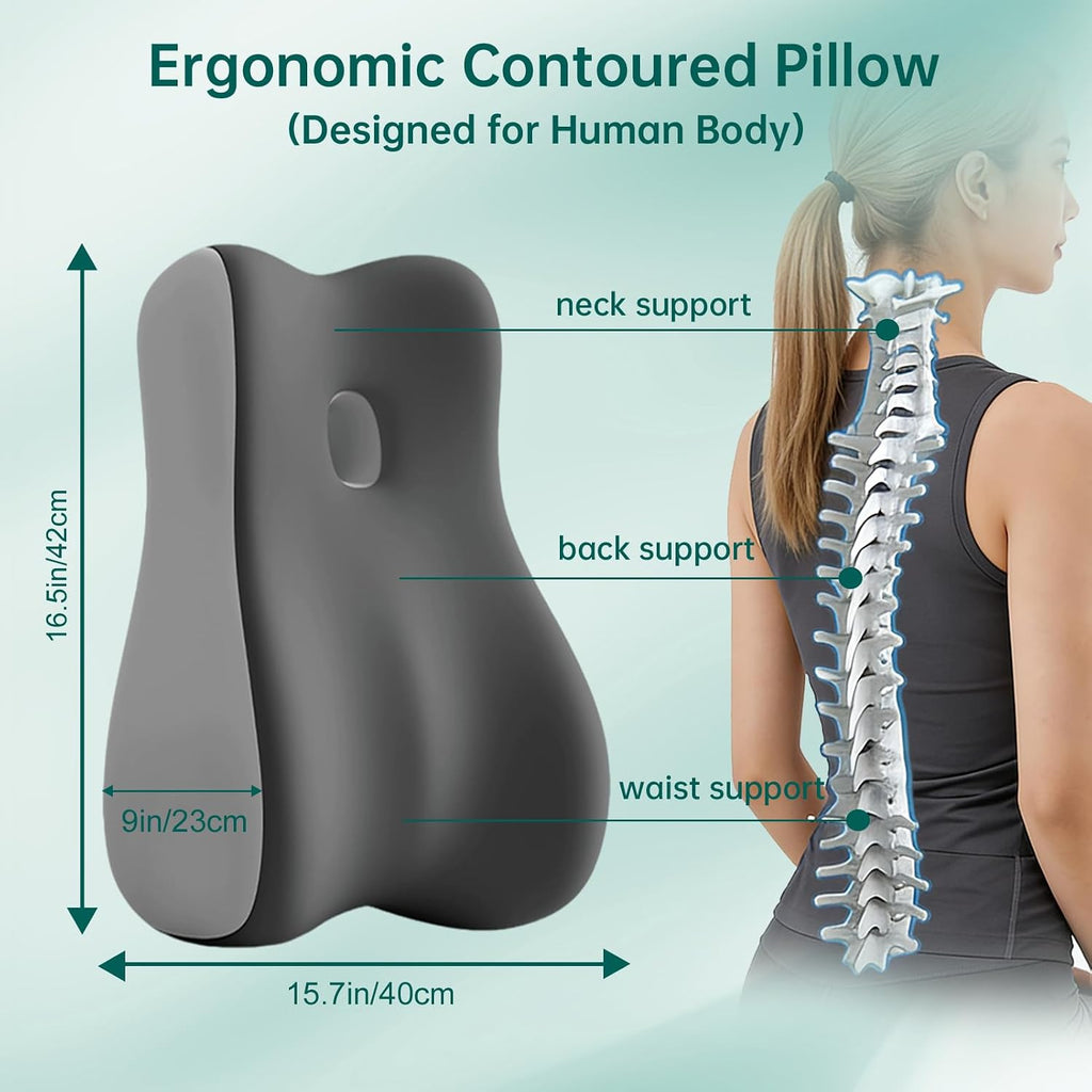 Memory Foam Wedge Pillow Intimacy Couples Pillow, Pregnant Ergonomic Contoured Position Pillow for Sleeping & Reading, Multi-Functional…