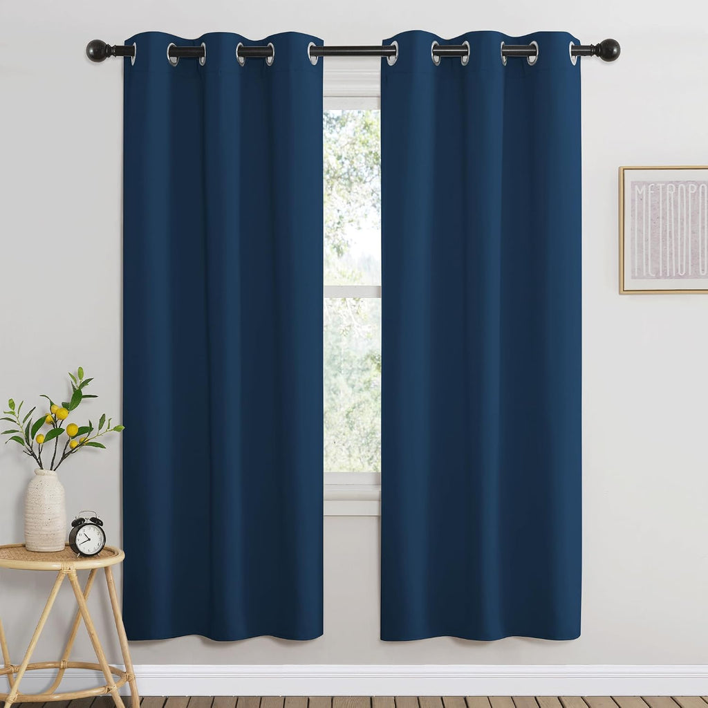 Nicetown Blackout Window Curtains 72 inches Long, Thermal Insulated Grommet Room Darkening Window Treatments for Bedroom/Living Room, Moroc…