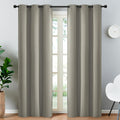 Yakamok Premium Room Darkening Thermal Insulated Curtains for Bedroom/Living Room - Classic Grommet Top (2 Panels, Taupe, 38 Inch by 84…