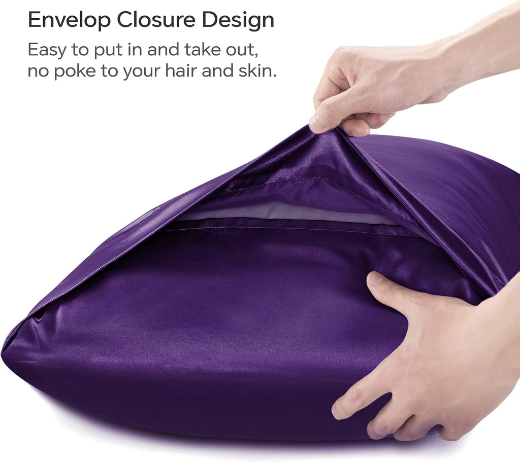 Bedelite Satin Body Pillow Cover, Super Soft and Cooling Body Pillow Pillowcase for Hair and Skin, Breathable Silky Full Long Pillowcase Co…