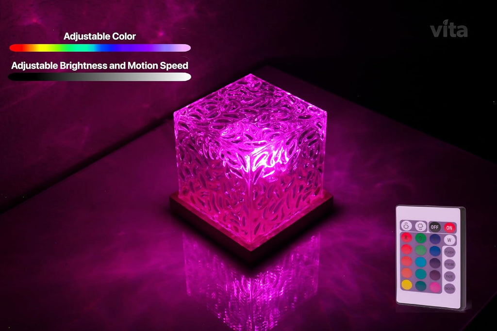 Ocean Wave Light Projector | Northern Lights Aurora & Crystal Ripple Lamp | Ocean Mood & Night Light with Remote, Multi-Mode Moving Waves…