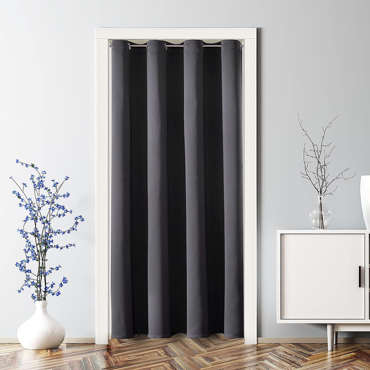 ChrisDowa Custom Blackout Door Curtain for Bedroom and Living Room. Thermal Insulated Room Darkening Curtain 1 Panel (Custom Size and Color…