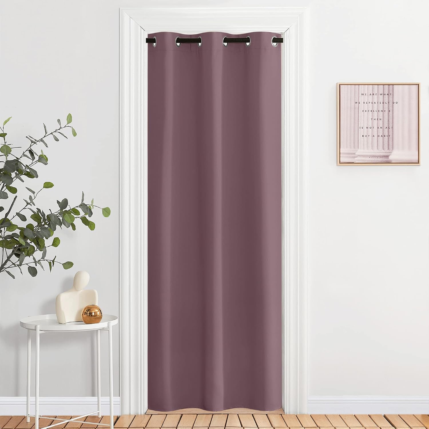 NICETOWN Dry Rose Blackout Room Darkening Drapery, Single Panel, 42 x 84-inch, Window Treatment Thermal Insulated Solid Grommet…