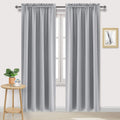 DWCN Silver Grey Blackout Curtains for Bedroom, Thermal Insulated Energy Saving Room Darkening Curtains for Living Room (W60 x L84 inch…
