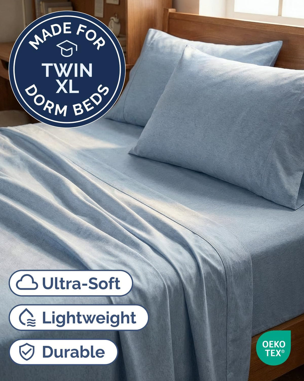 Twin XL 4 Piece Sheet Set - Comfy, Breathable & Cooling - Soft Hotel Luxury Bedding for Women, Men, Kids, Teens & Children - 1 Flat & 1…