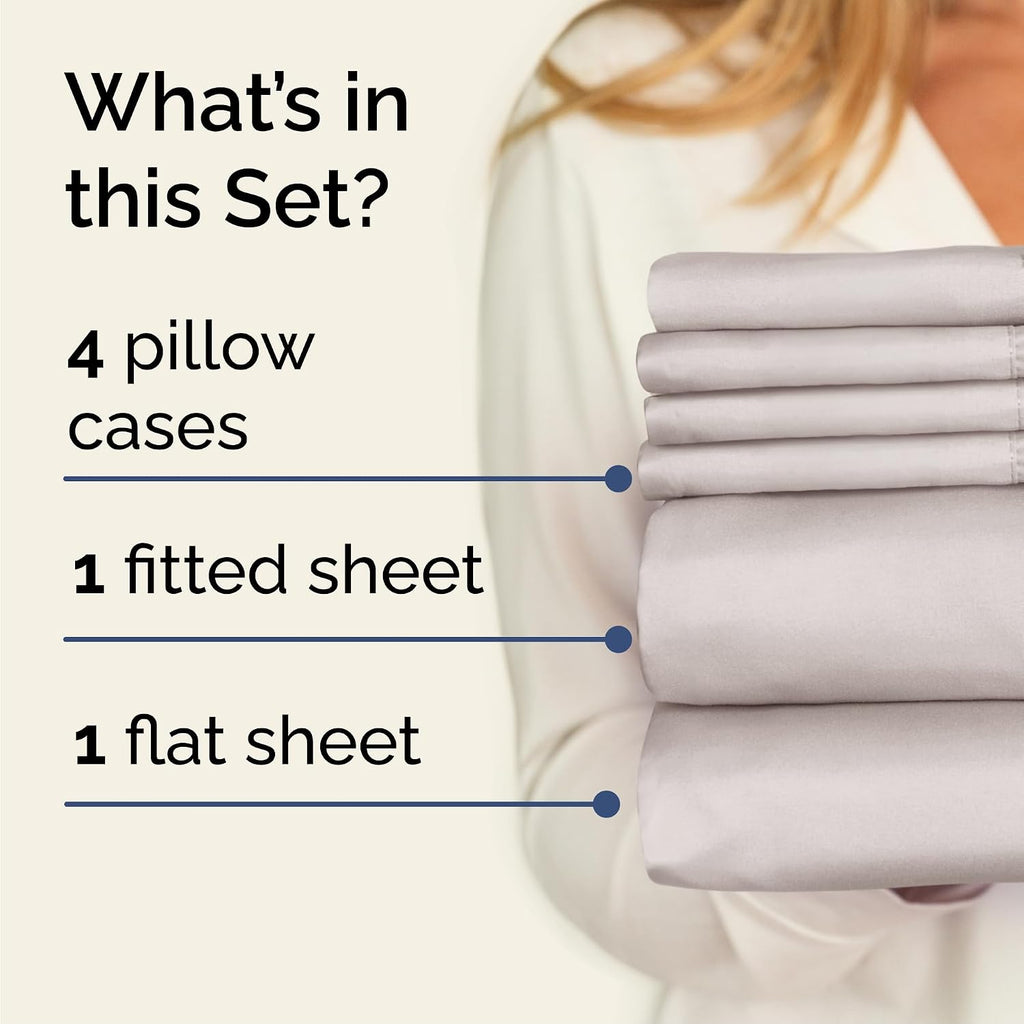 Cal King 6 Piece Sheet Set - Comfy, Breathable & Cooling - Soft Hotel Luxury Bedding for Women, Men, Kids, Teens and Children - 1 Flat &…