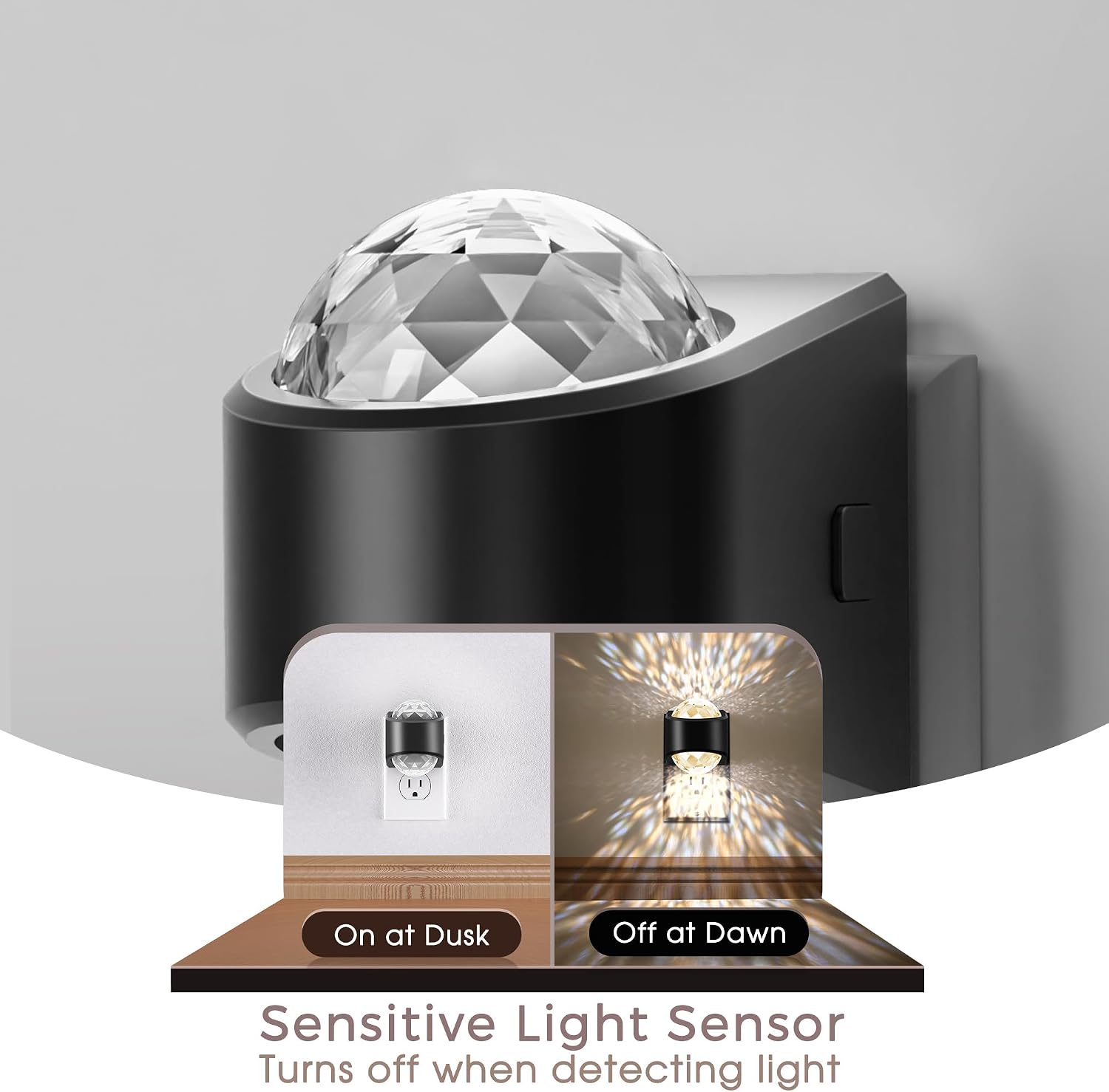 Briignite Night Light, Night Lights Plug into Wall, LED Projector Night Light, Soft White for Bedroom, Dimmable Brightness Dusk to Dawn…