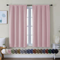 Simplebrand Ava Blush Short Blackout Curtains for Bedroom 45 Inches Long 2 Panels Set, Solid Thermal Insulated, Energy Saving Window Treatm…