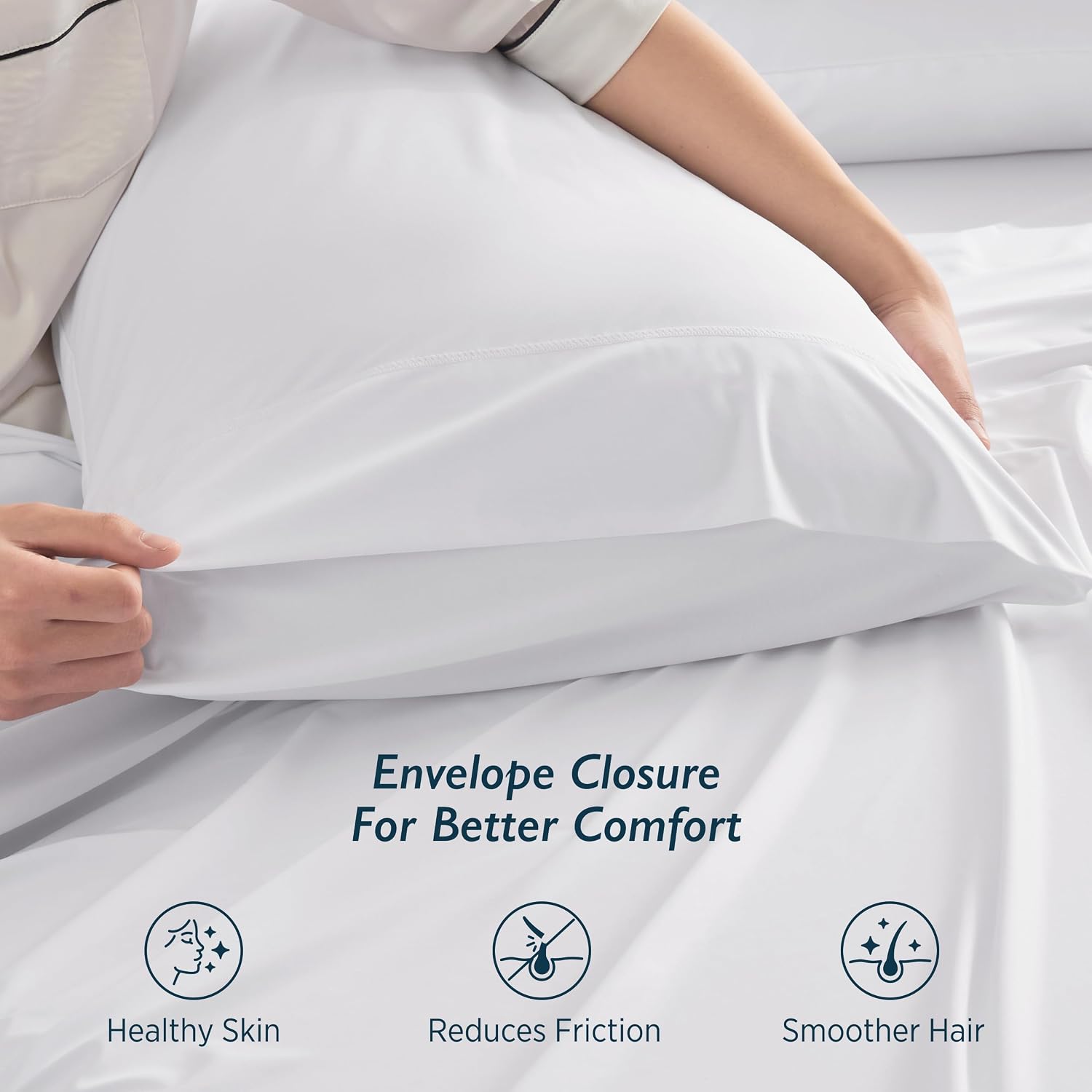 Breescape Cooling Pillow Cases Standard/Queen Size - BlendTekTM Dry & Cool Technology for Hot Sleepers and Night Sweats, Soft & Smooth Pillo…