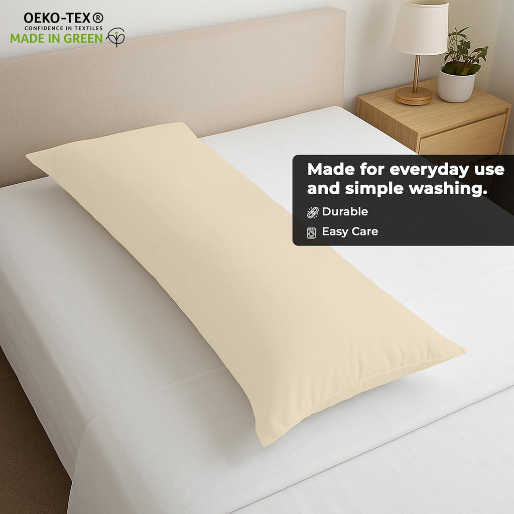Royalelinens ROYALE LINENS Body Pillow Cover - Double Brushed 1800 Microfiber - 20"x54" with Hidden Zipper Closure - Wrinkle & Fade Resista…