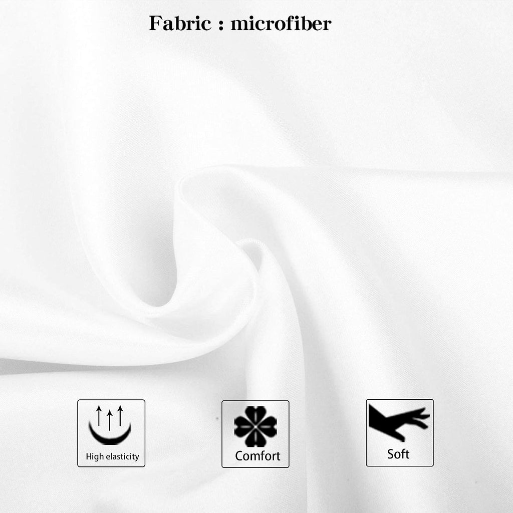 Ntbay Zippered Satin Pillow Cases for Hair and Skin, Luxury Queen Hidden Zipper Pillowcases Set of 2, 20x30 Inches, Pure White 30 Inches Wh…
